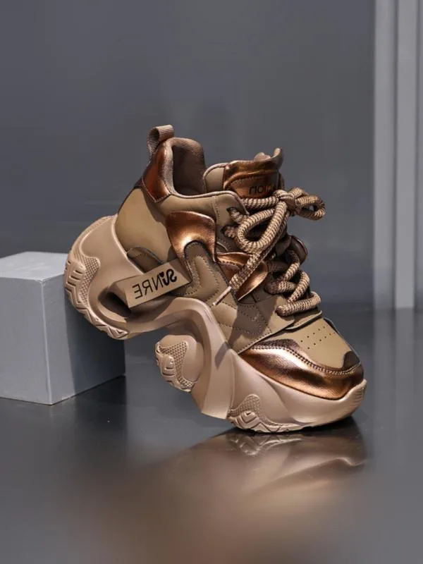 Women’s Brown Chunky Fashion Sneakers